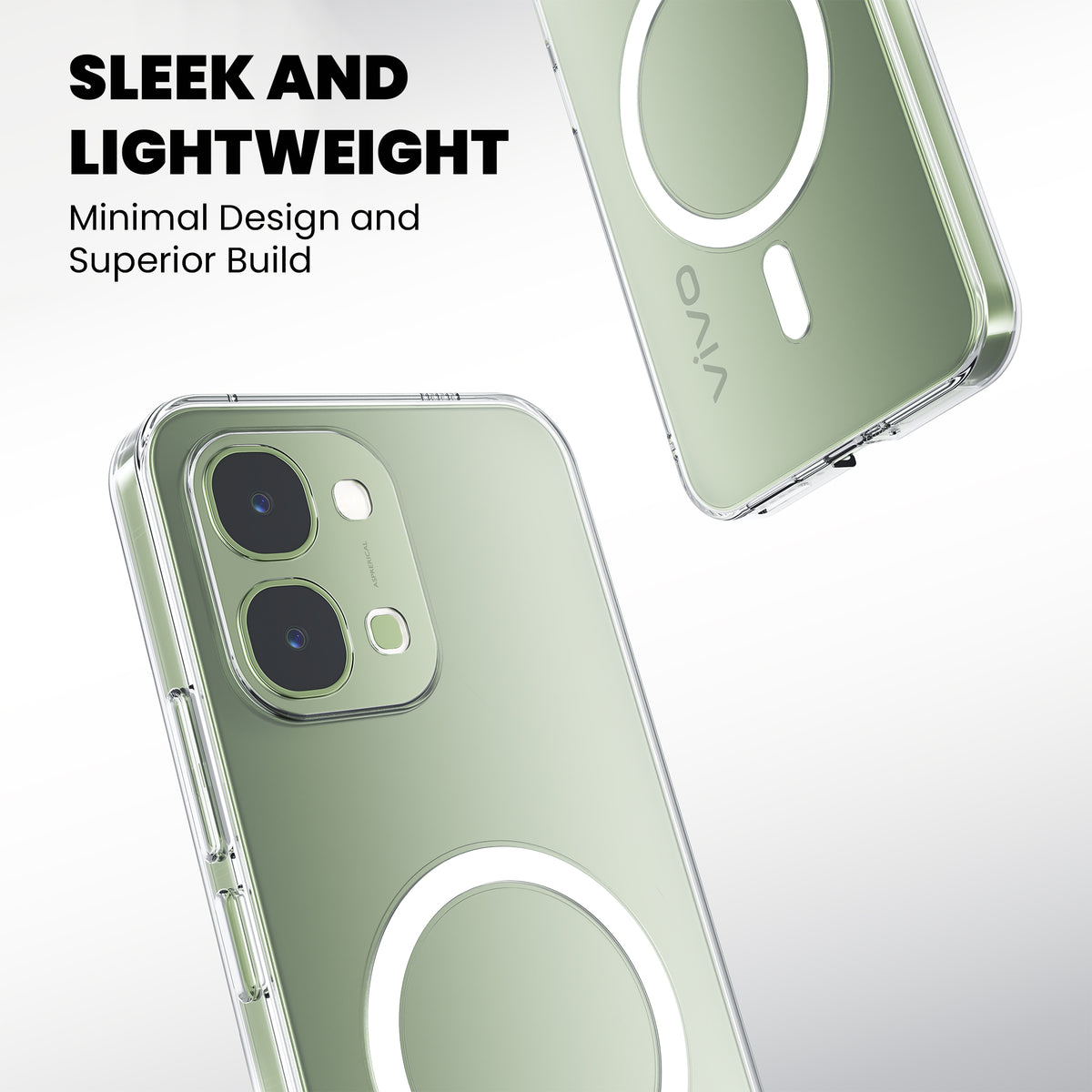 Anti-Yellow Magsafe Clear Case - Vivo T5x 5G