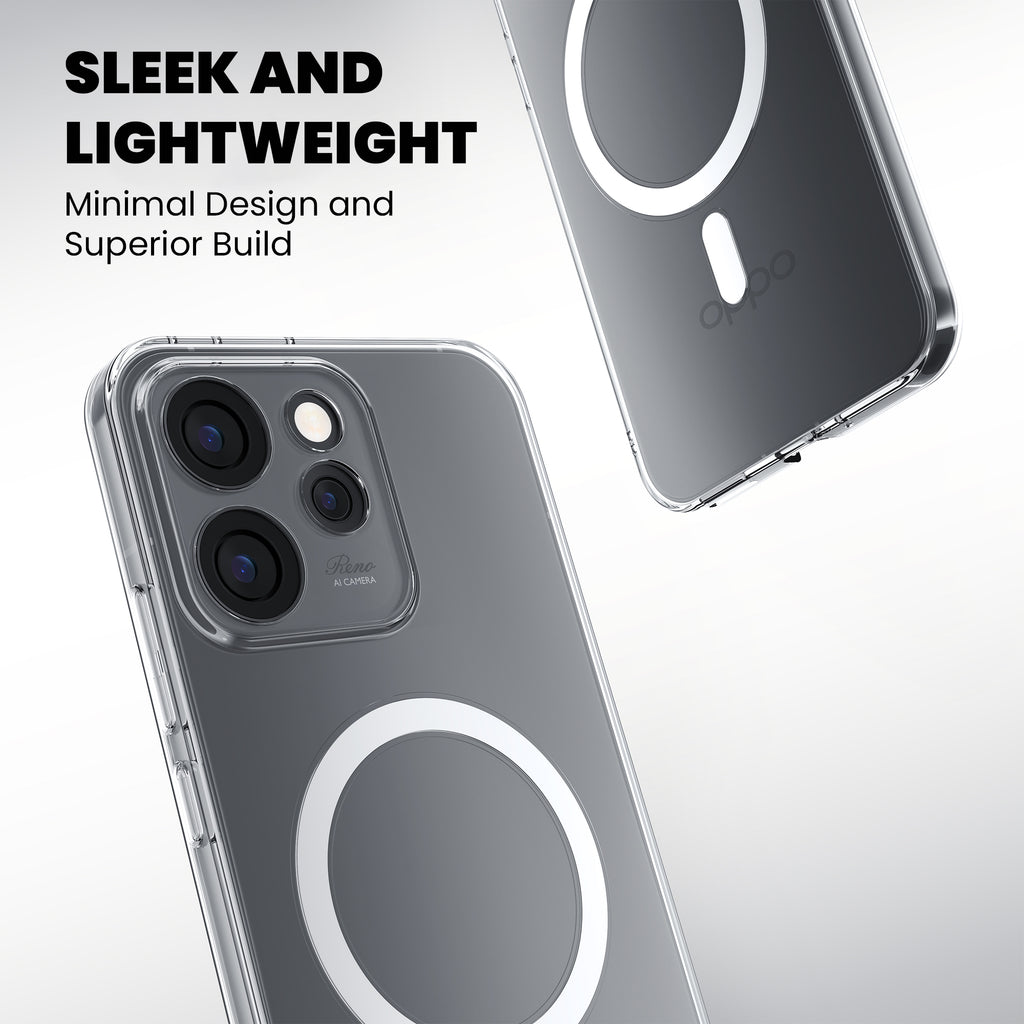 Anti-Yellow Magsafe Clear Case Oppo Reno Series