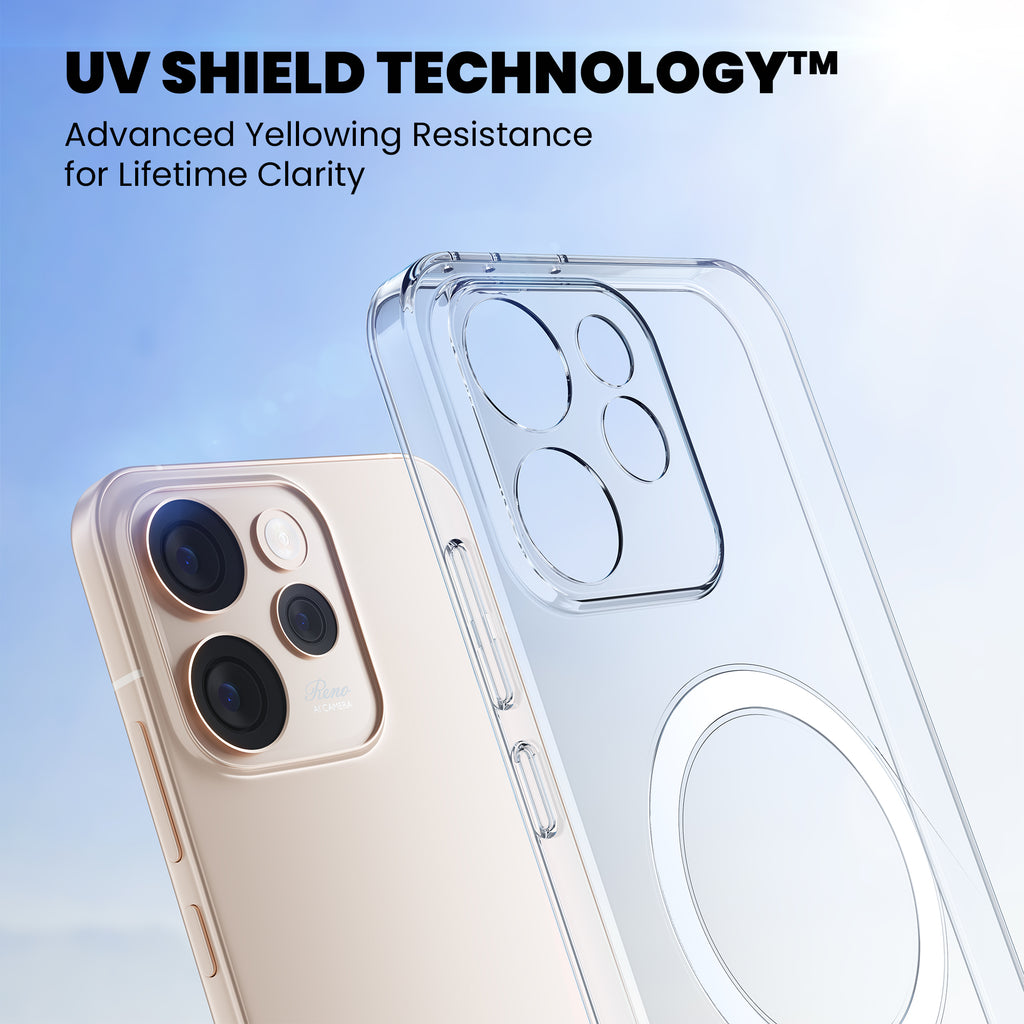 Anti-Yellow Magsafe Clear Case Oppo Reno Series