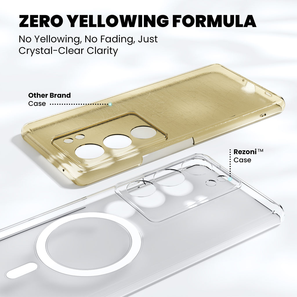 Anti-Yellow Magsafe Clear Case - Vivo V29 Pro