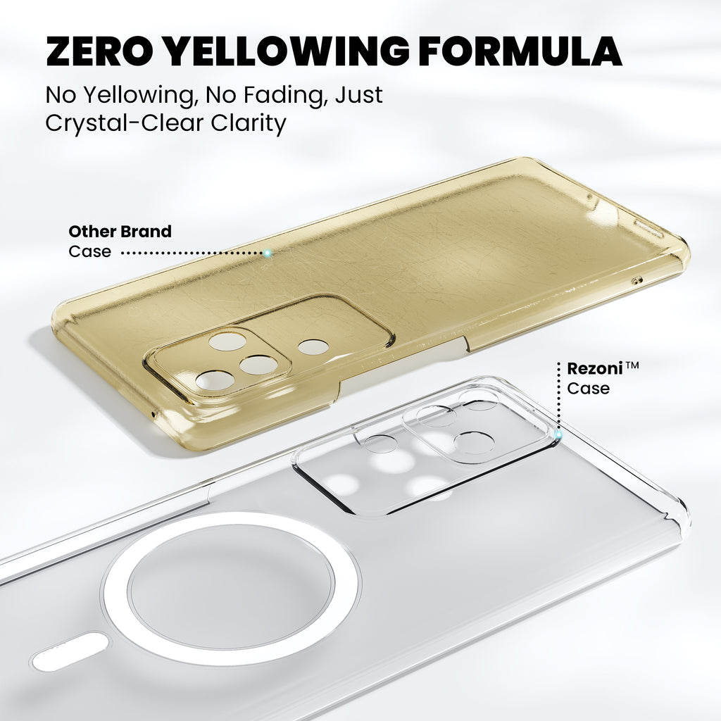 Anti-Yellow Magsafe Clear Case - Vivo V30 Pro