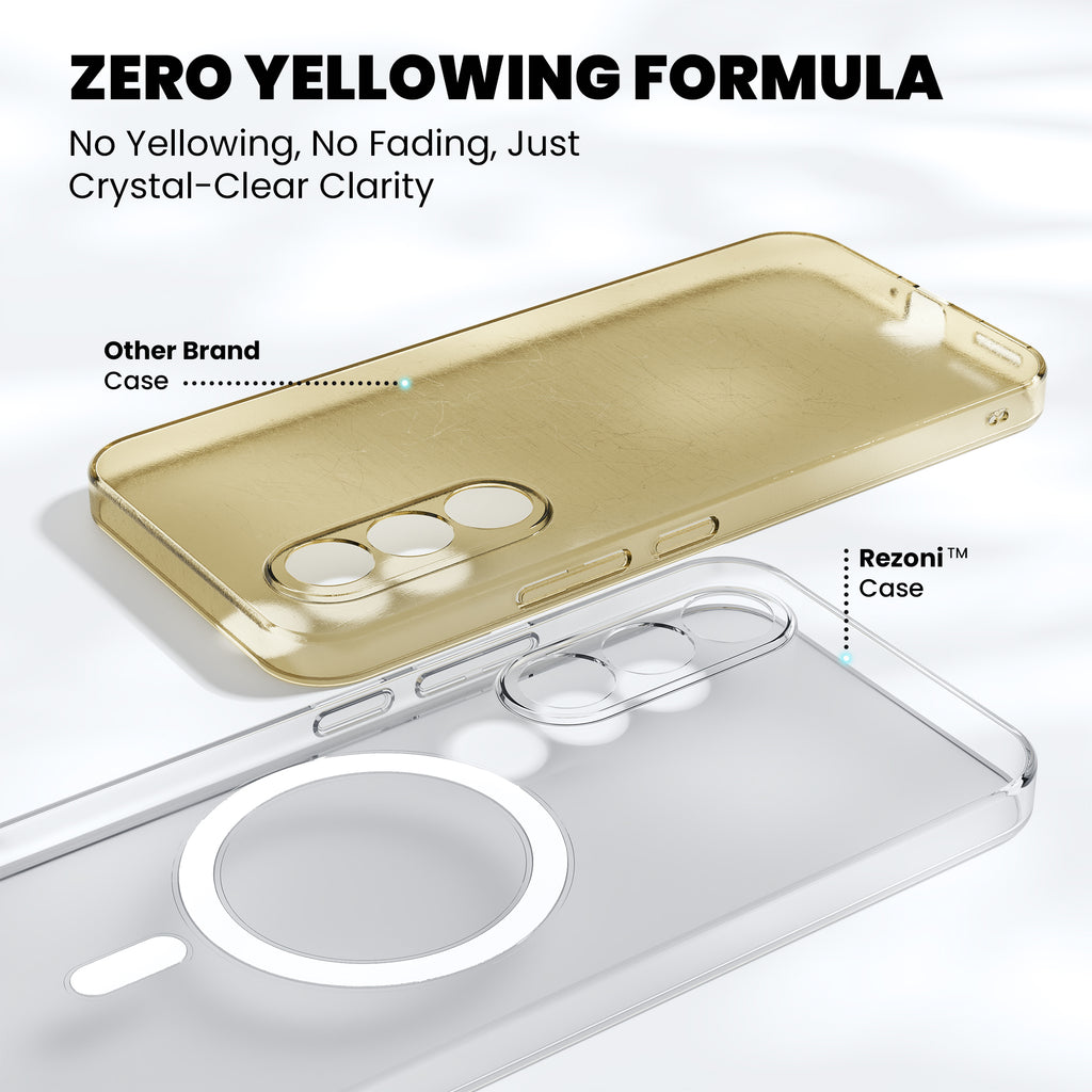 Anti-Yellow Magsafe Clear Case - Vivo V70 FE