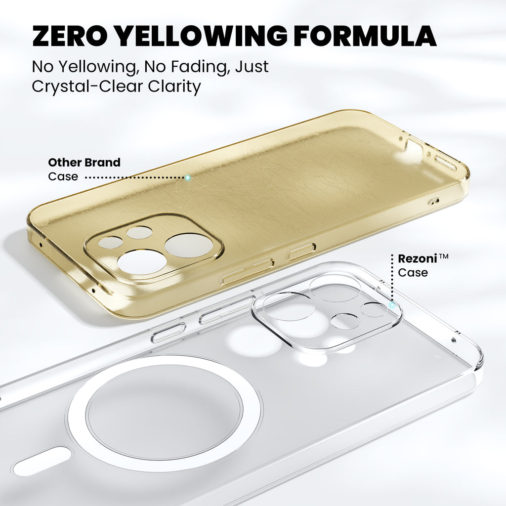 Anti-Yellow Magsafe Clear Case - Vivo V70 Elite