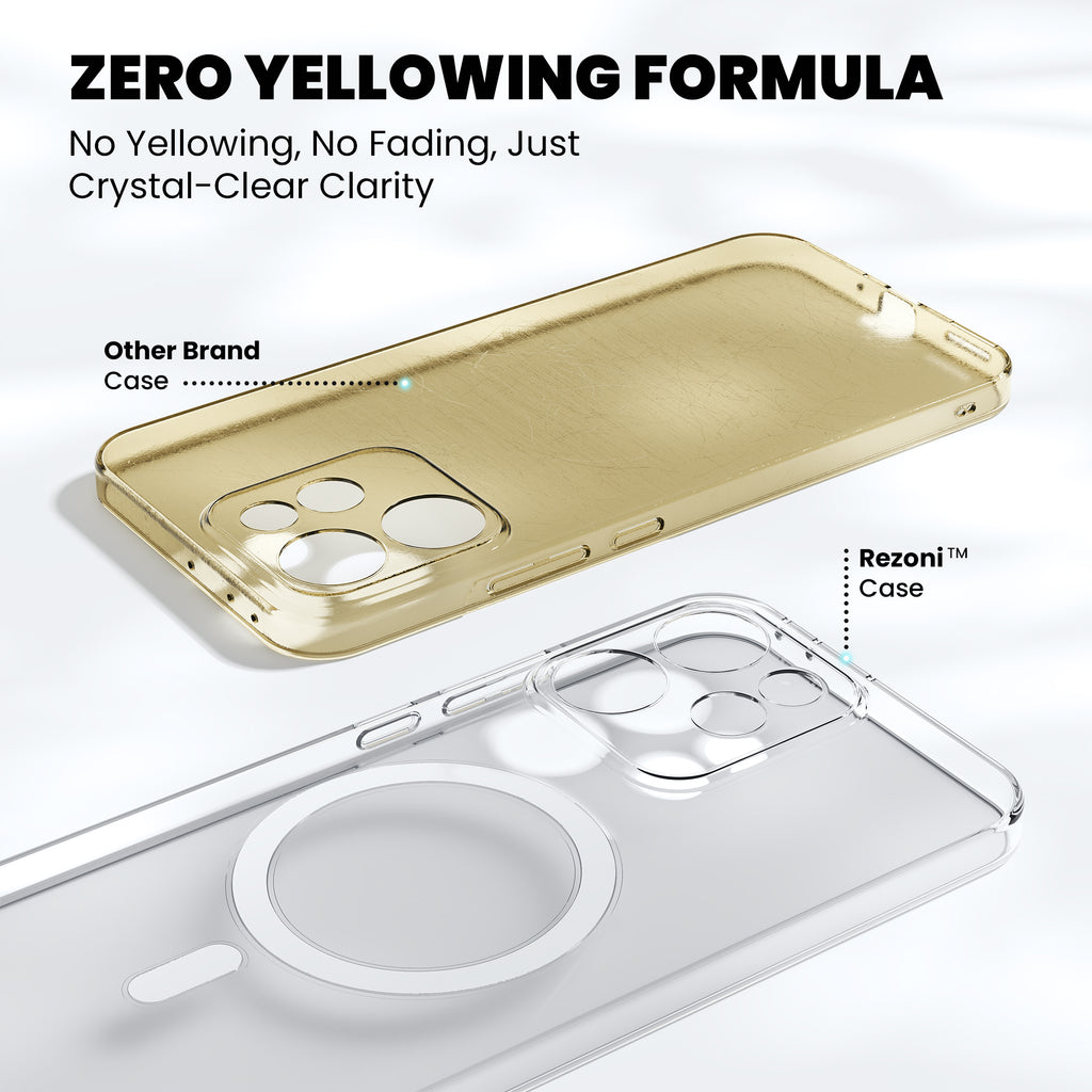 Anti-Yellow Magsafe Clear Case Oppo Reno Series