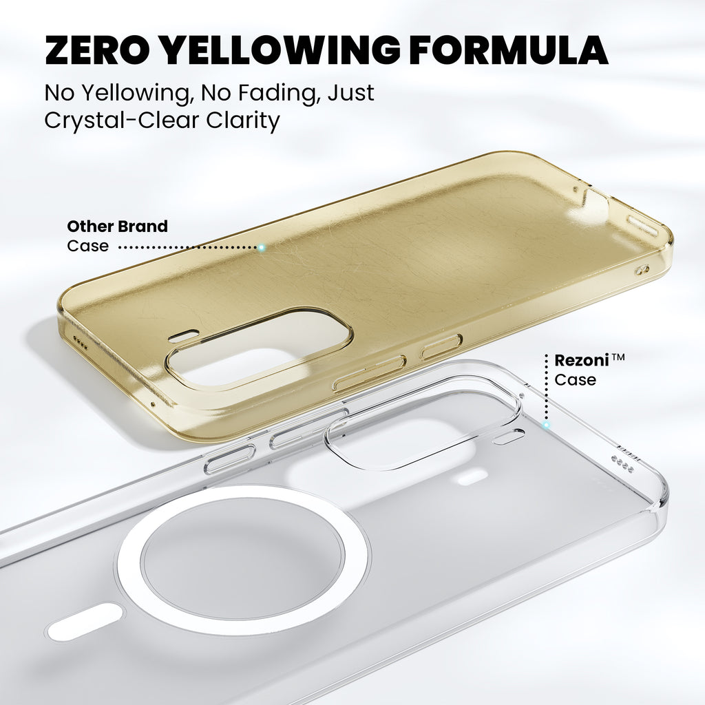 Anti-Yellow Magsafe Clear Case - Vivo T5 Pro 5G