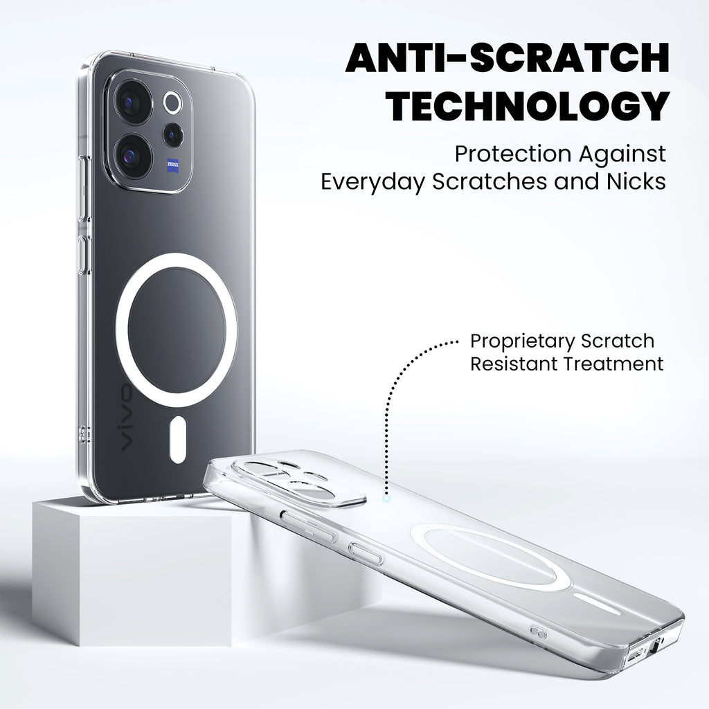 Anti-Yellow Magsafe Clear Case - Vivo V70 Elite