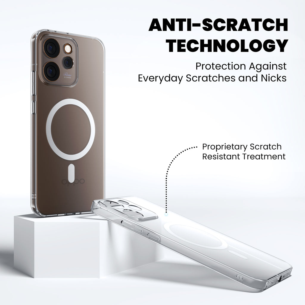 Anti-Yellow Magsafe Clear Case Oppo Reno Series