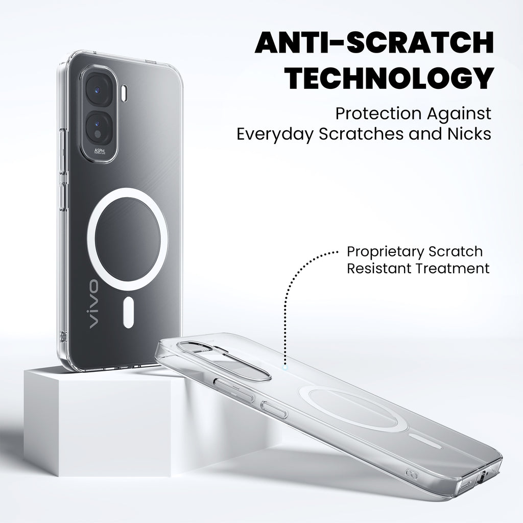 Anti-Yellow Magsafe Clear Case - Vivo T5 Pro 5G