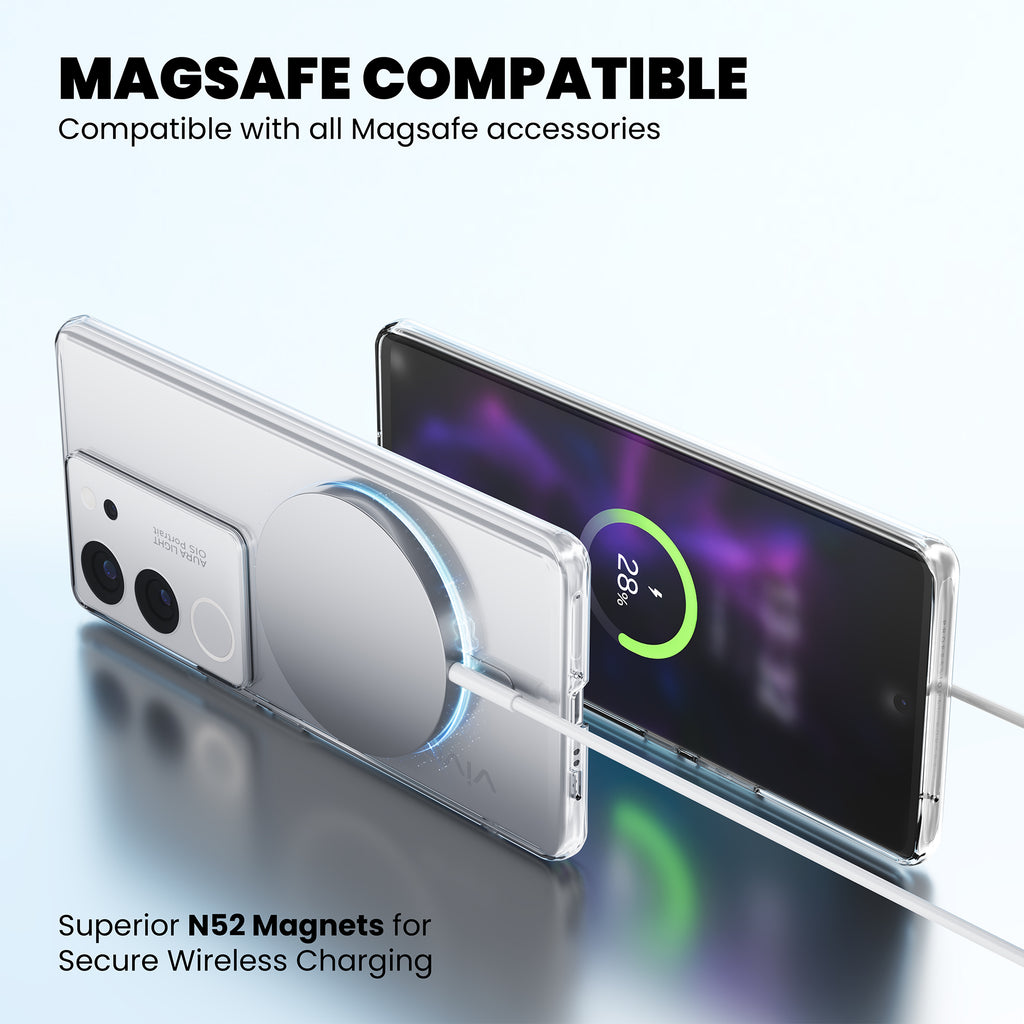 Anti-Yellow Magsafe Clear Case - Vivo T3 5G