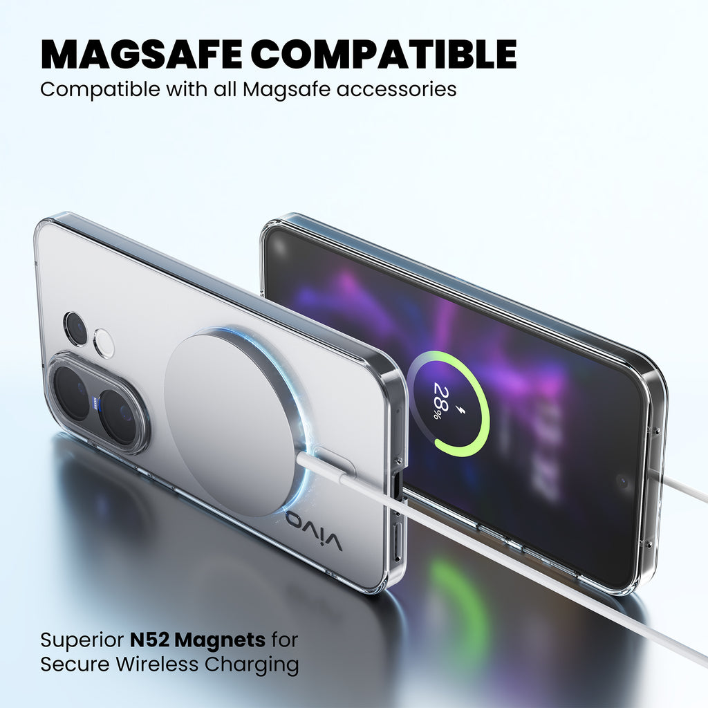 Anti-Yellow Magsafe Clear Case - Vivo T4 Pro