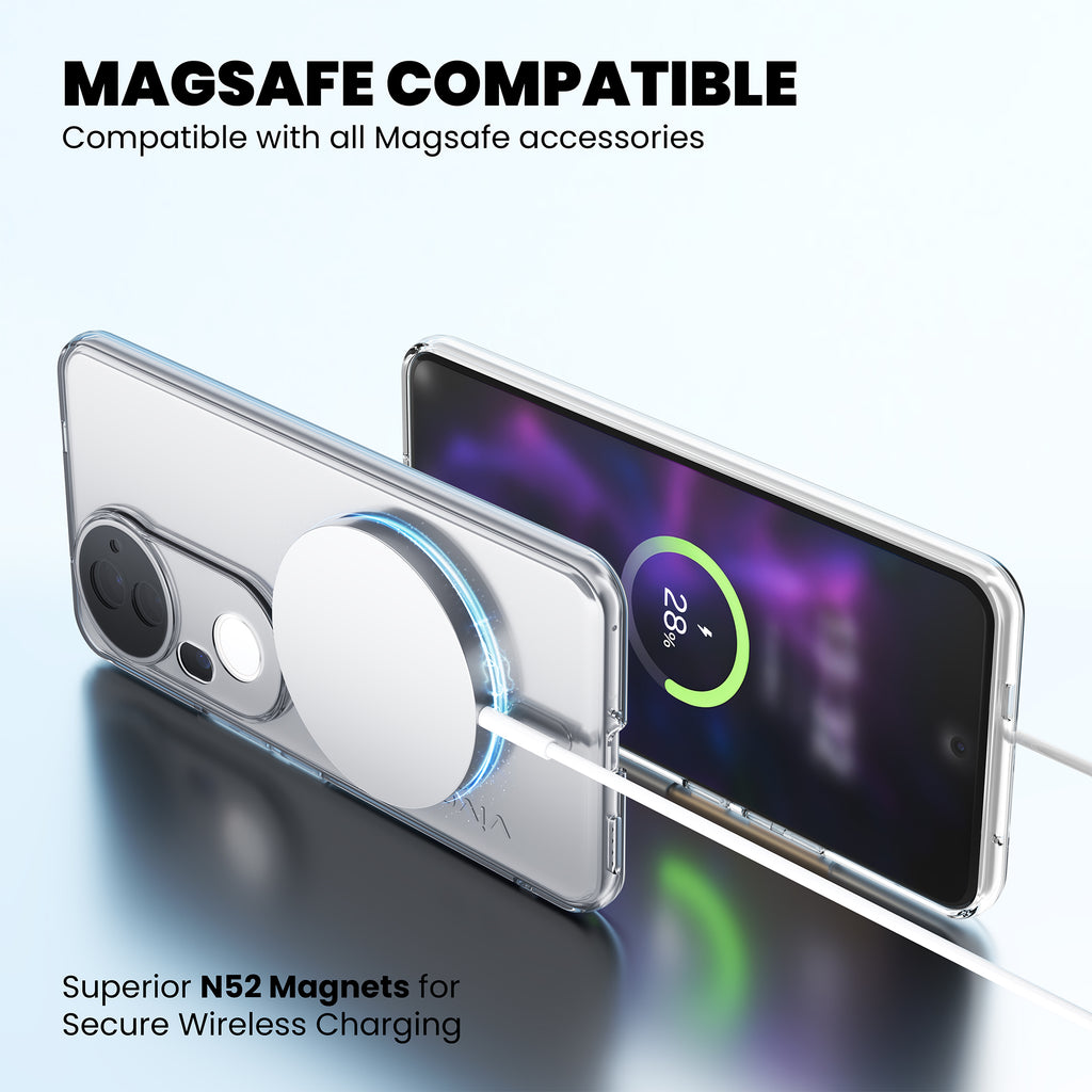 Anti-Yellow Magsafe Clear Case - Vivo T3 Ultra