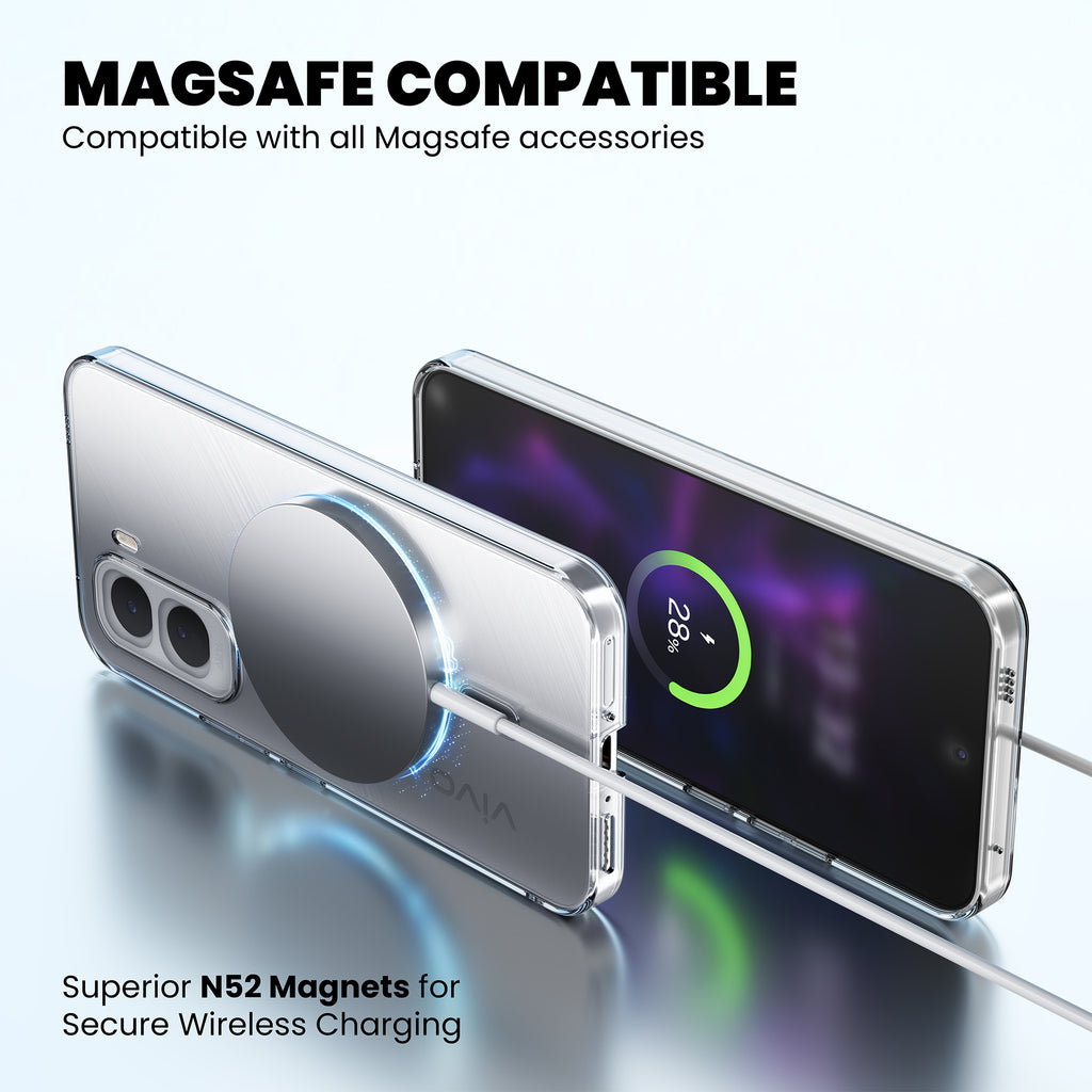 Anti-Yellow Magsafe Clear Case - Vivo T5 Pro 5G