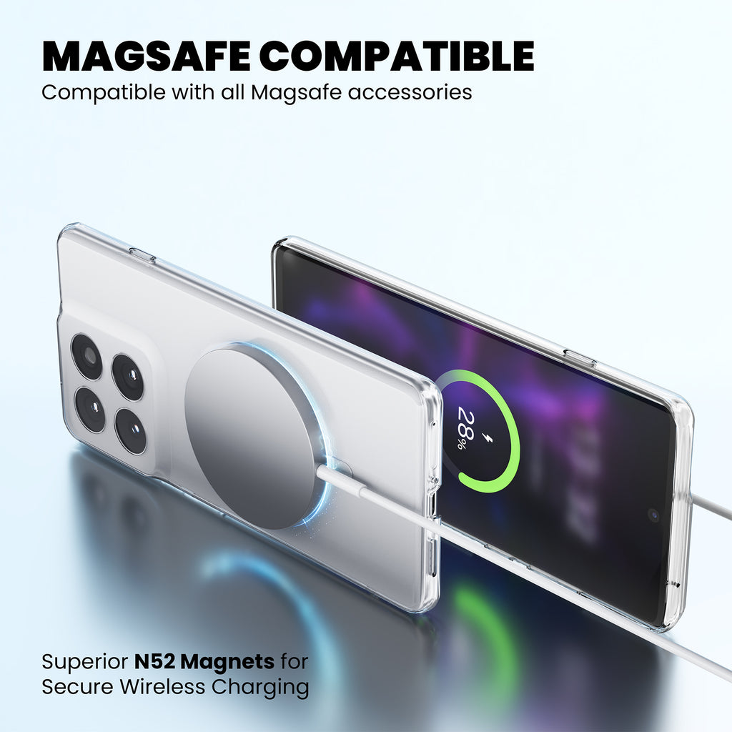 Anti-Yellow Magsafe Clear Case - Moto G77 Power