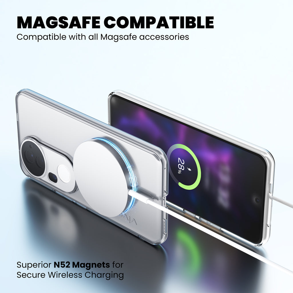 Anti-Yellow Magsafe Clear Case - Vivo V40e 5G