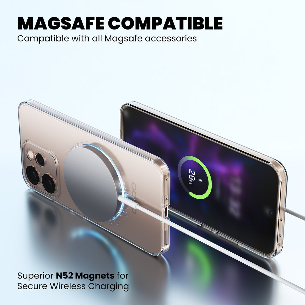 Anti-Yellow Magsafe Clear Case Oppo Reno Series