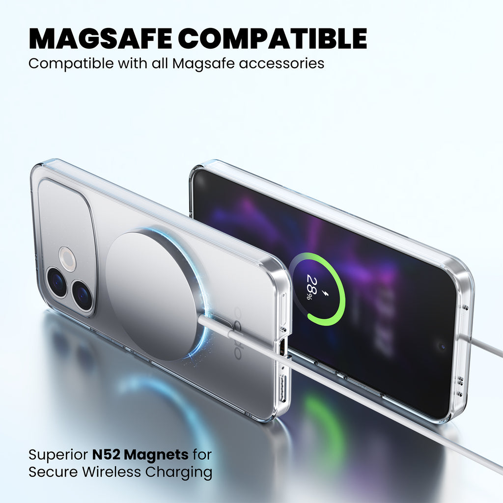 Anti-Yellow Magsafe Clear Case Oppo F Series