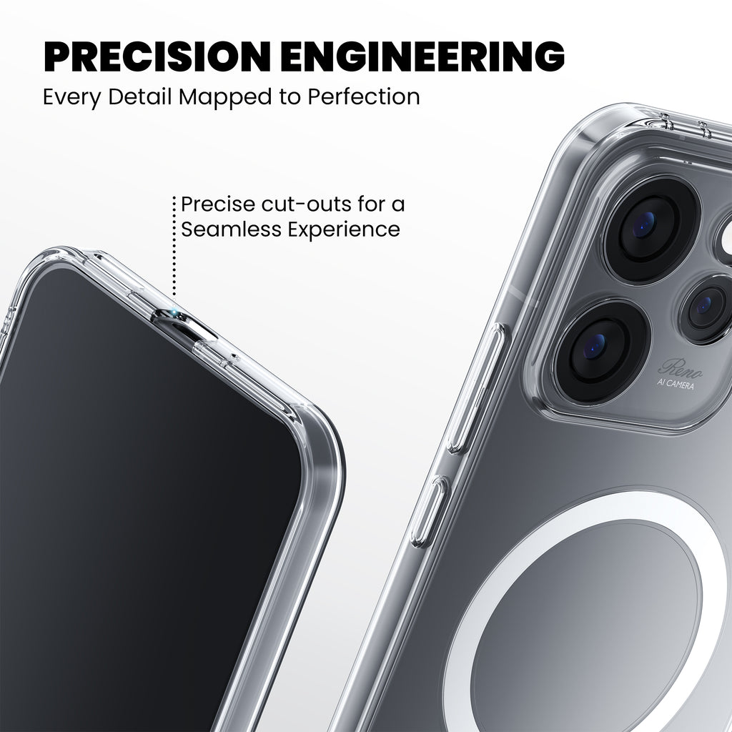 Anti-Yellow Magsafe Clear Case Oppo Reno Series